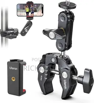 Camera Clamp Mount With Phone Holder 360° Ballhead Magic Arm Adapter