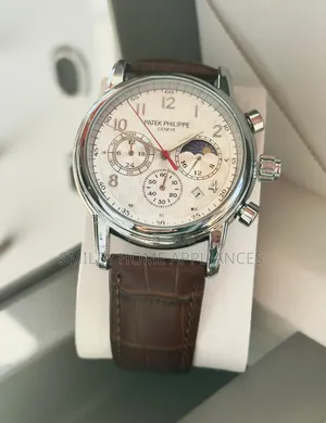 Original Patek Phillipe Mens Classic Leather Strapped Wrist Time Piece