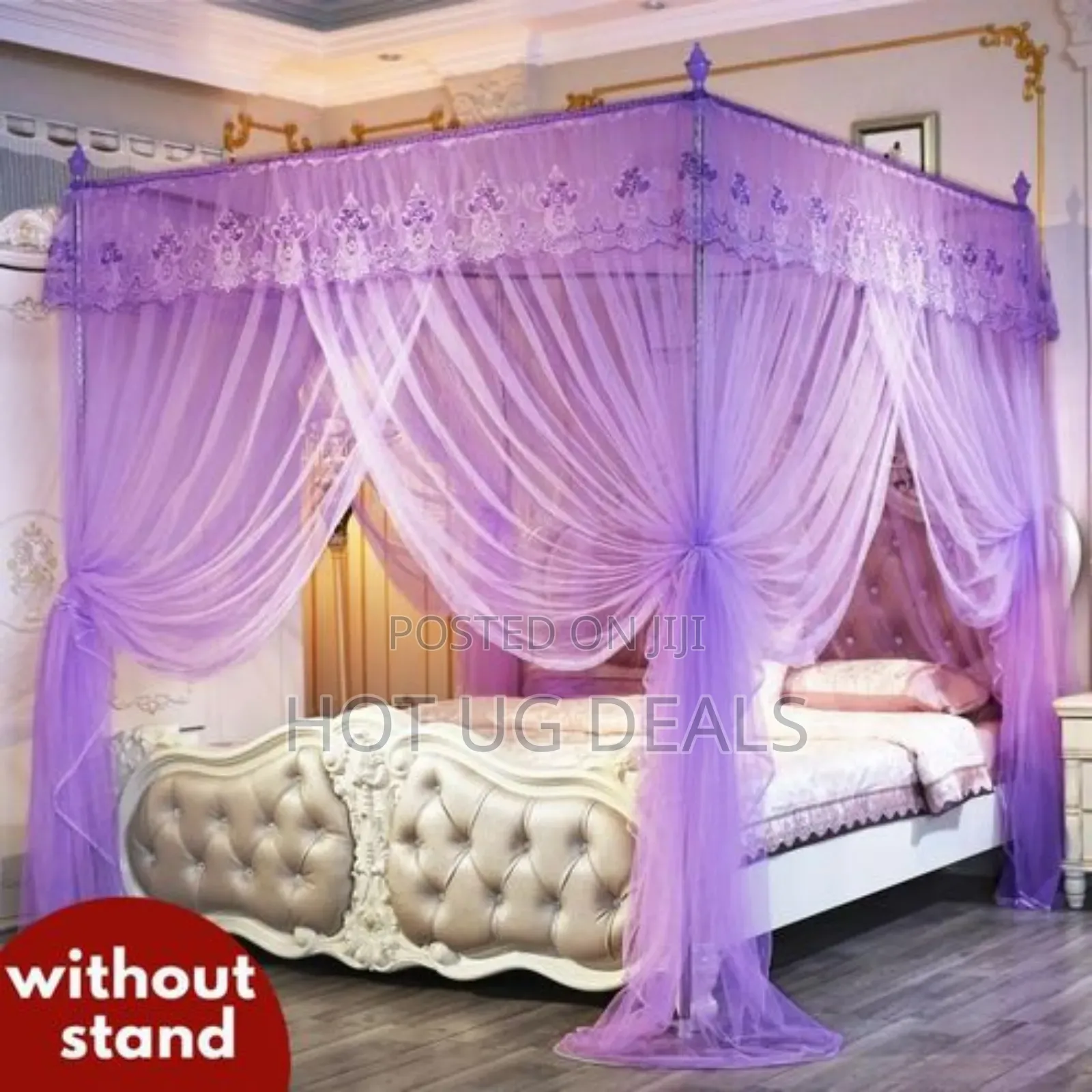 6x6 Mosquito Net Without Stands - Purple