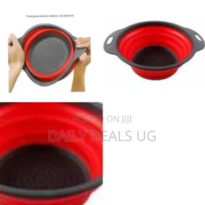 Collapsible Silicone Colander Used for Washing and Draining Fruits