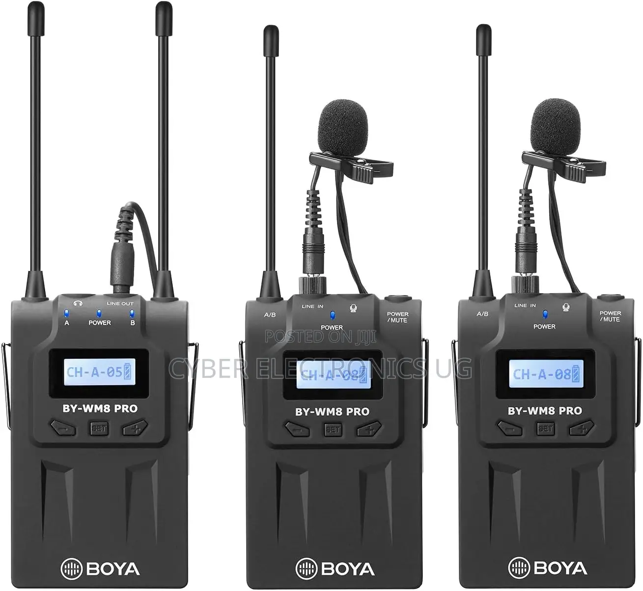Boya Wm8 Pro- Uhf Wireless Lavalier Microphone System Audio Recorder