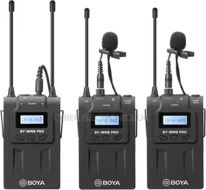 Boya Wm8 Pro- Uhf Wireless Lavalier Microphone System Audio Recorder