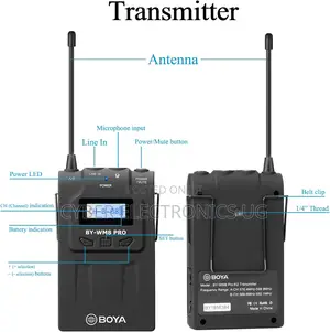 Boya Wm8 Pro- Uhf Wireless Lavalier Microphone System Audio Recorder
