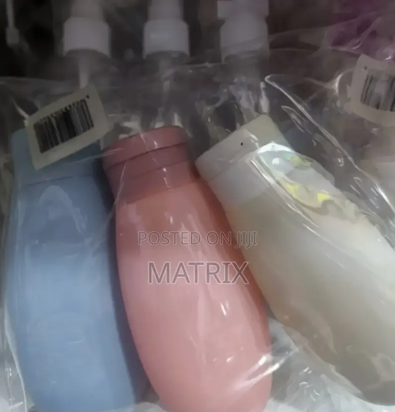 Silicone Travel Bottles for Toiletries and Cosmetics.