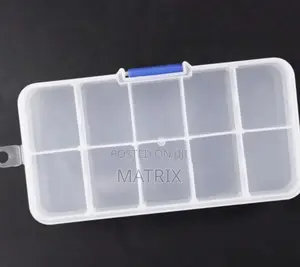 1 To 10 Compartment Plastic Storage Box Transparent