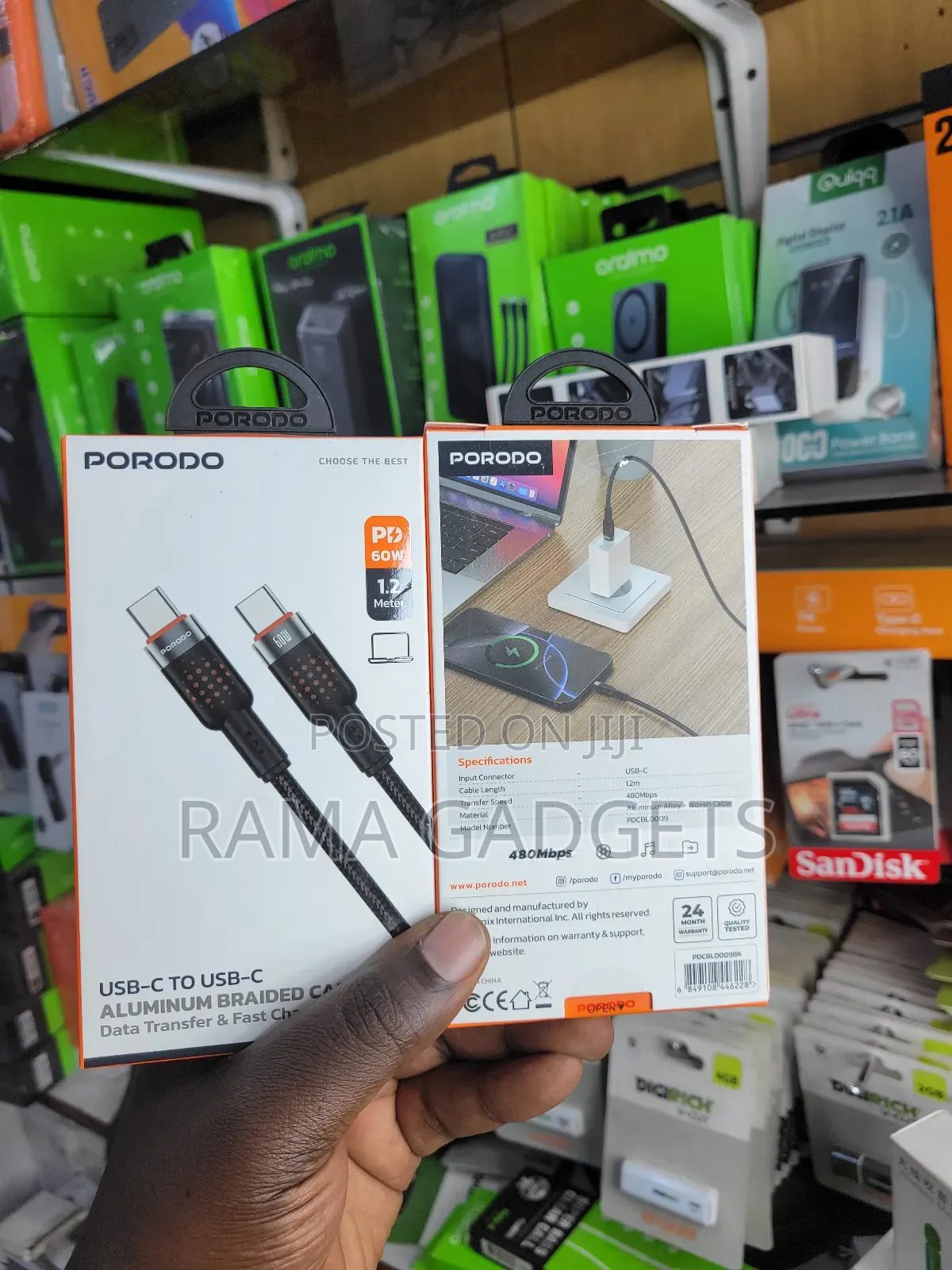 Porodo Usb-C to Usb-C Aluminum