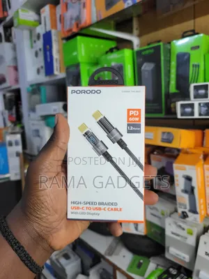Porodo 60w Type-C to Type-C Braided Cable