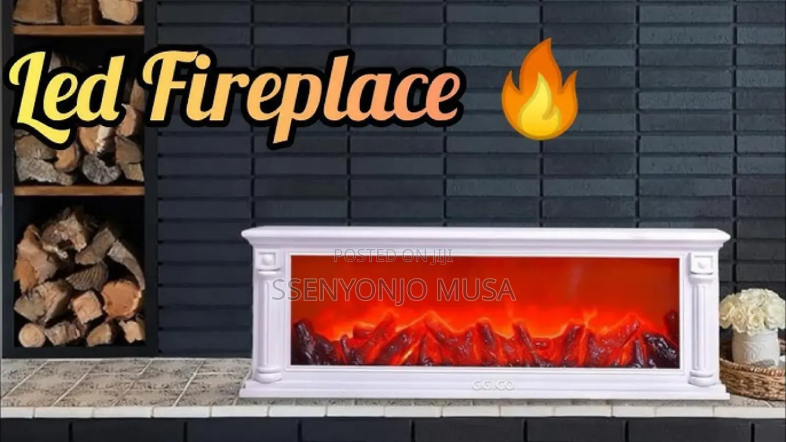 Ggico Portable Led Fireplace | Realistic Flame