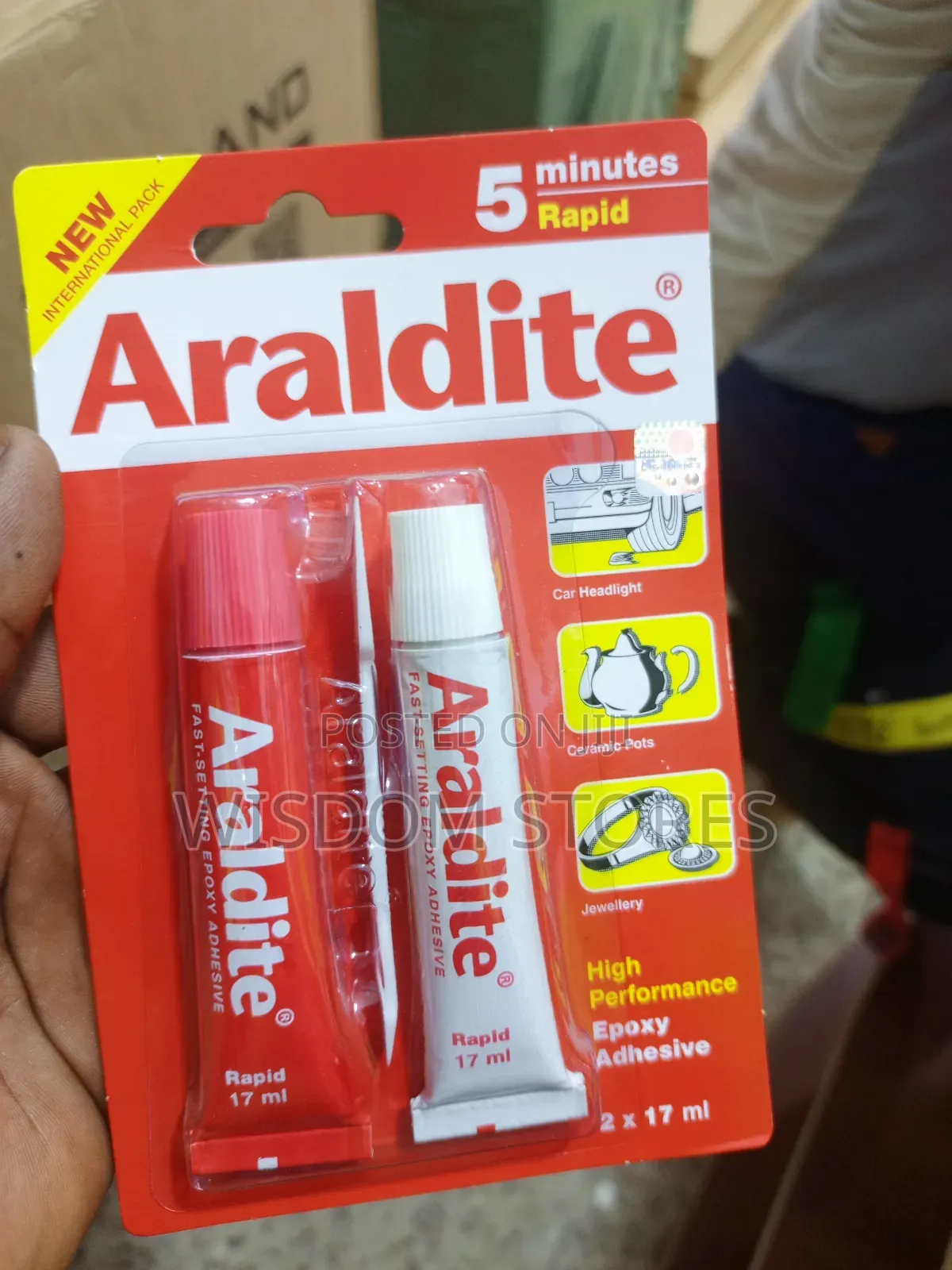 Araldite Rapid Fast-Setting Epoxy Adhesive.