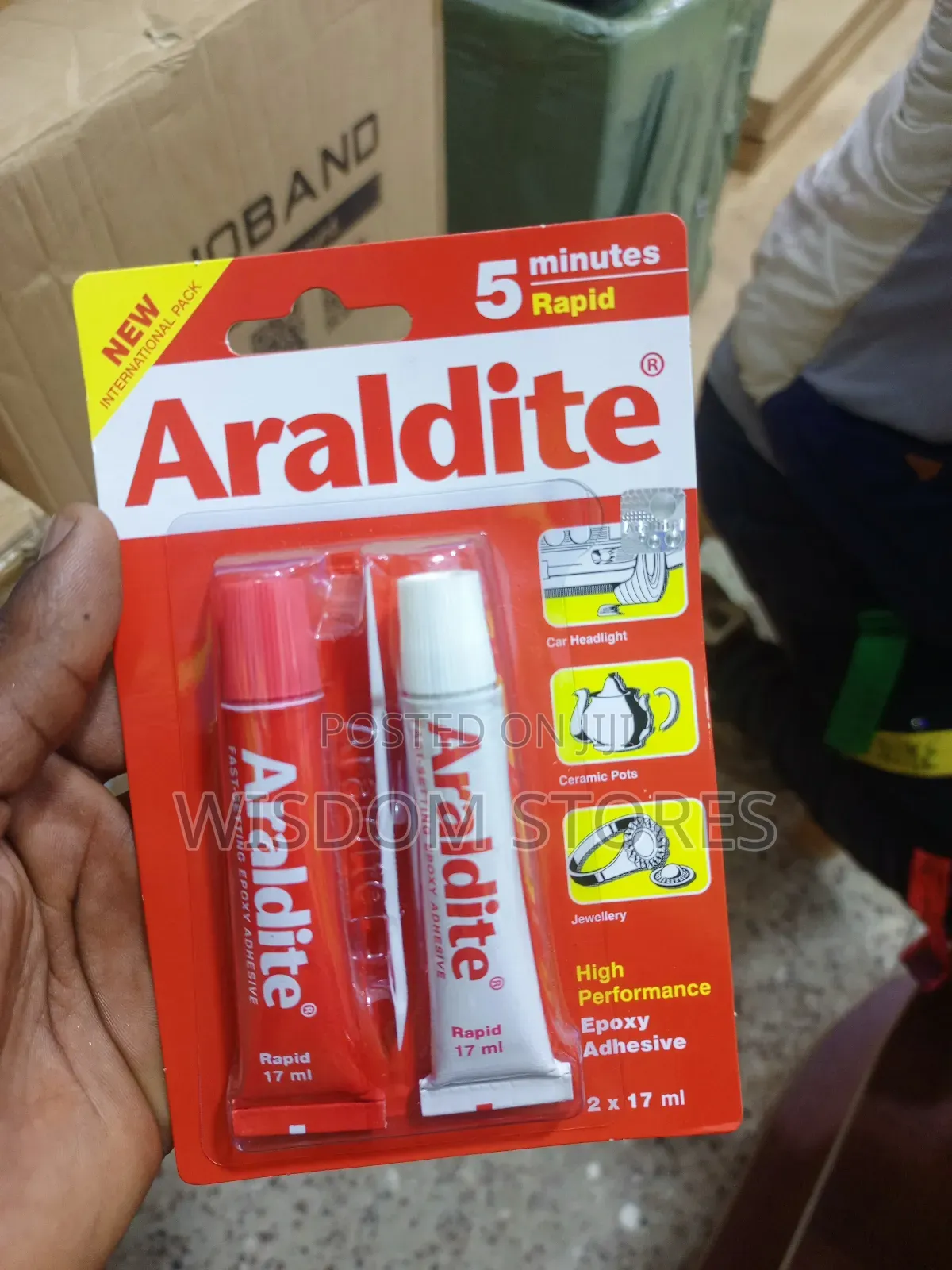 Araldite Rapid Fast-Setting Epoxy Adhesive.