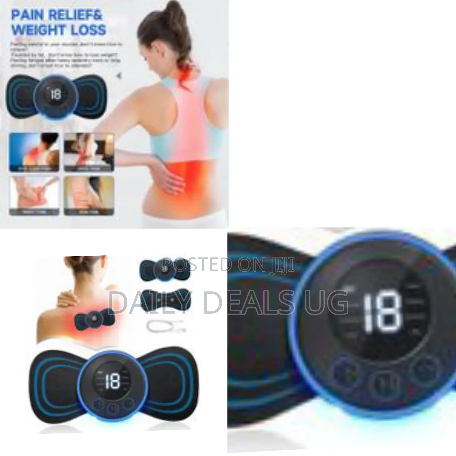 Portable Butterfly Ems (Electrical Muscle Stimulation) Mini Massager