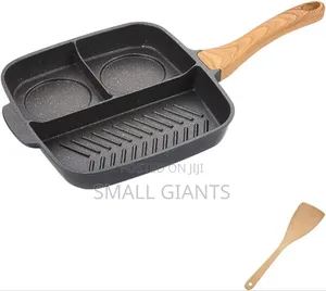 3-in-1 Aluminum Non-Stick Divided Breakfast Frying Pan