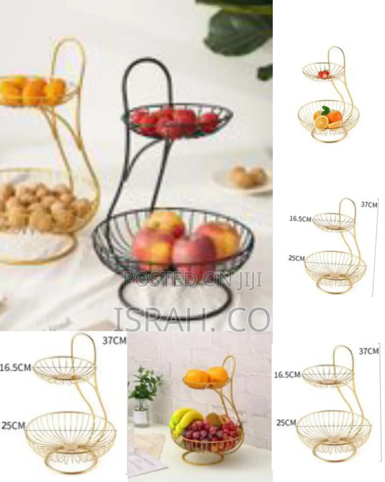 Crafts Stainless Steel 2 -Tier Countertop Fruit Vegetable Basket.