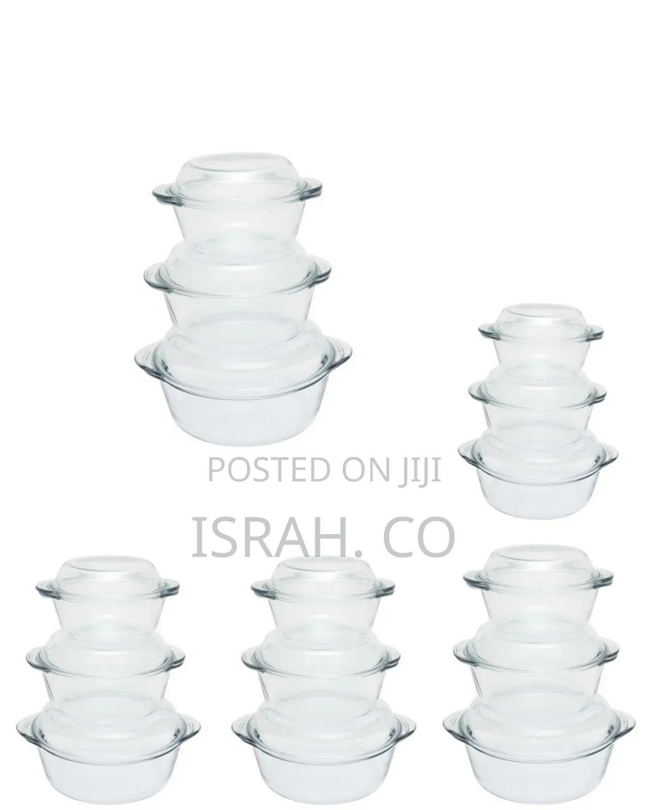 3 Piece Glass Casserole Serving Dishes