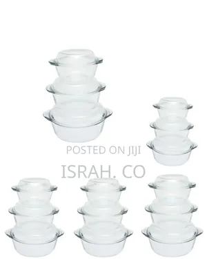 3 Piece Glass Casserole Serving Dishes
