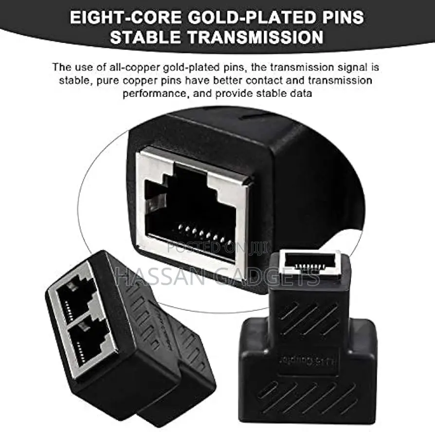 Rj45 Ethernet Splitter Connectors 1 to 2 Splitter Connectors