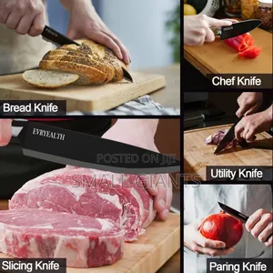5 Piece Knife Set With Block