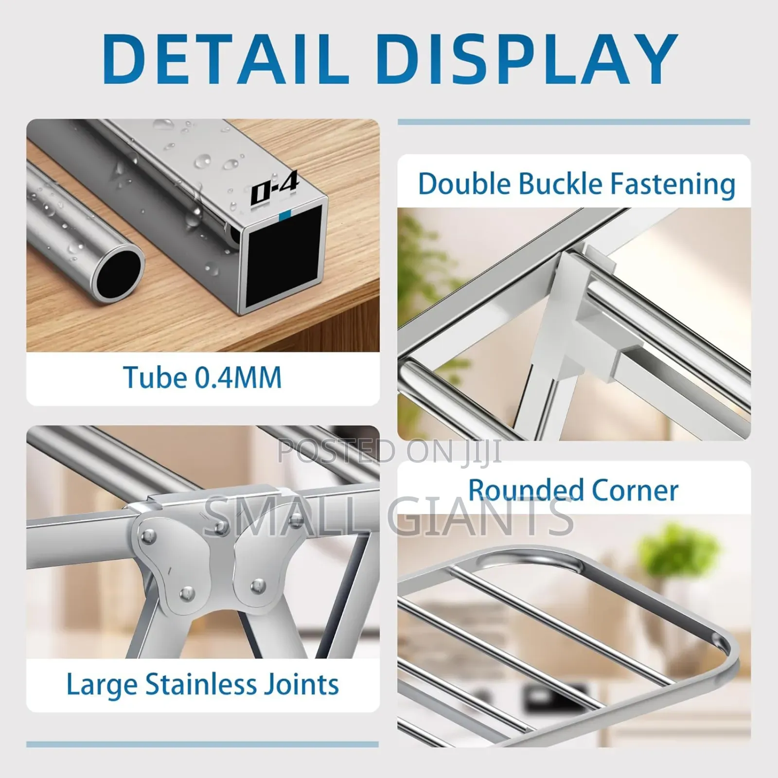 Foldable Stainless Steel Laundry Drying Rack