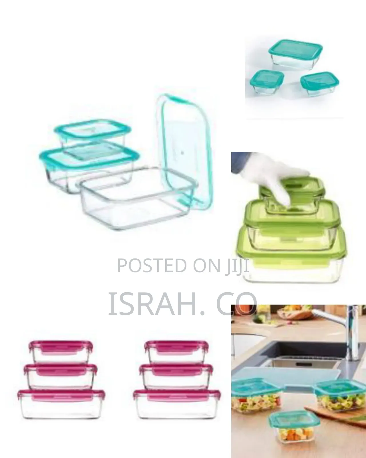 Luminarc Square Borosilicate Glass Food Storage Containers 3pcs