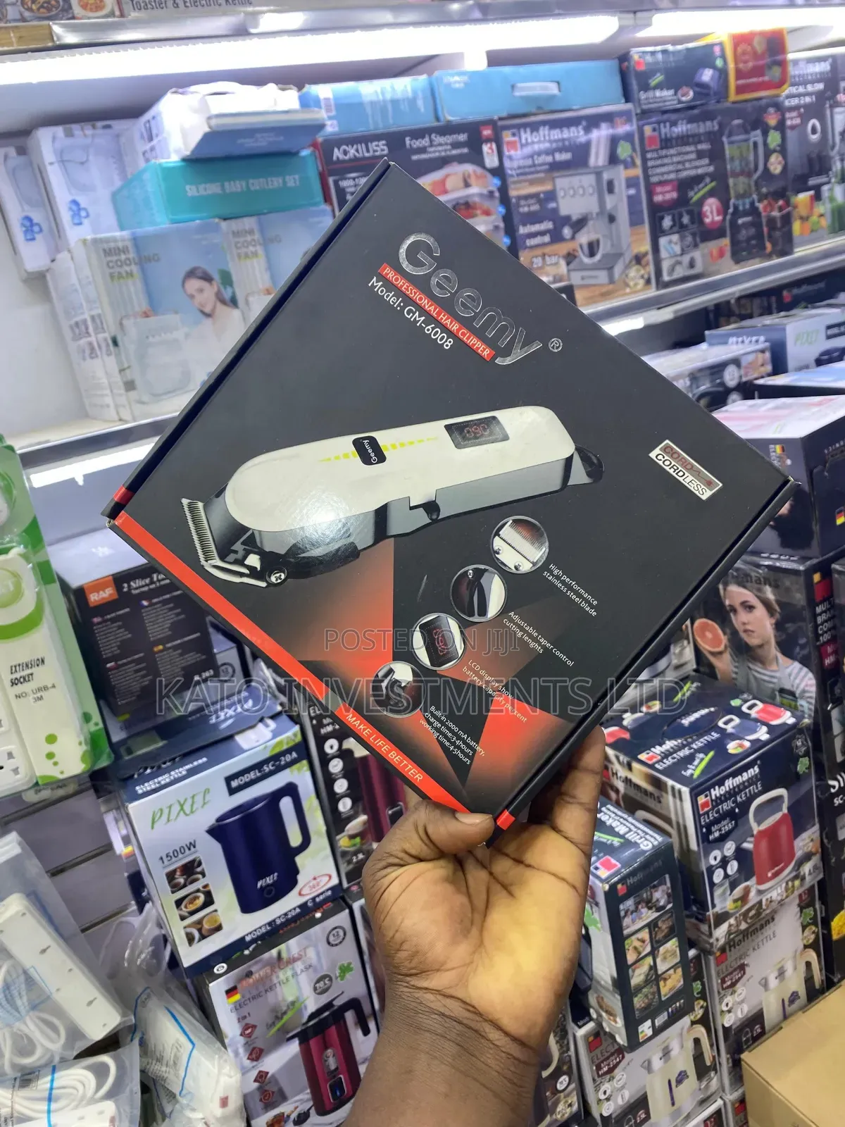 Geemy Professional Hair Clipper 5 Hours Use Battrey