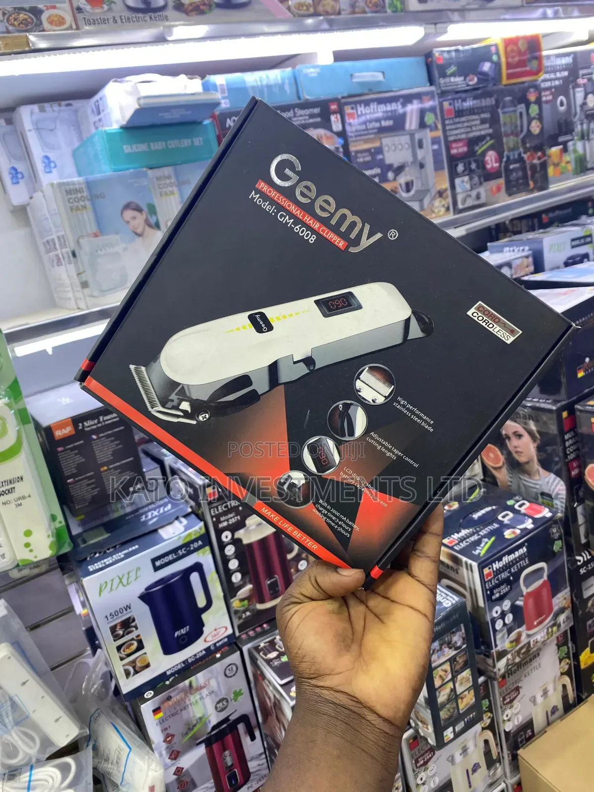 Geemy Professional Hair Clipper 5 Hours Use Battrey