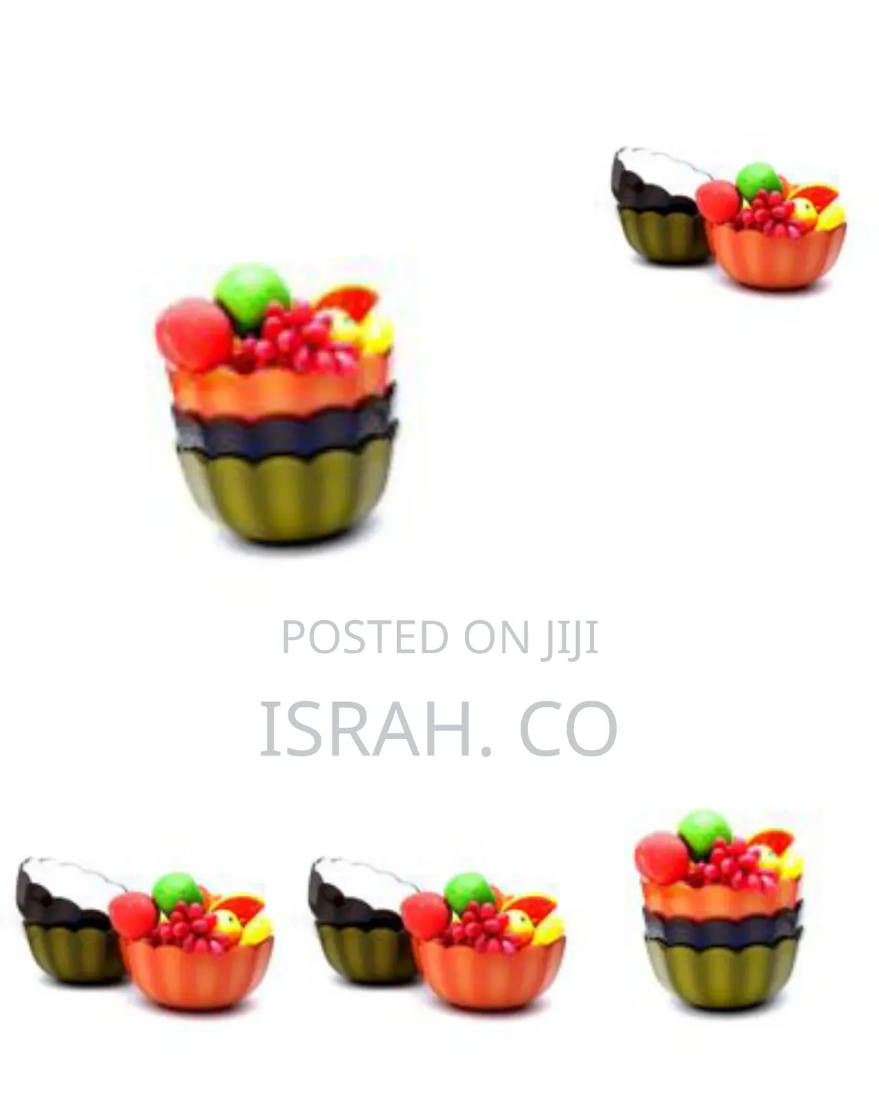 3 Pieces of Melamine Fruit Bowl Salad Dish Basin Plate Serving Tray
