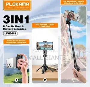 Plokama Live-M5 3-in-1 Handle Tripod Selfie Stick.