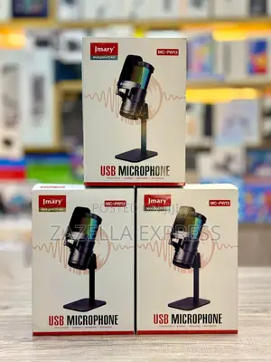 Jmary Pw13 Usb Desktop Microphone With RGB Light, Including Desktop Pc
