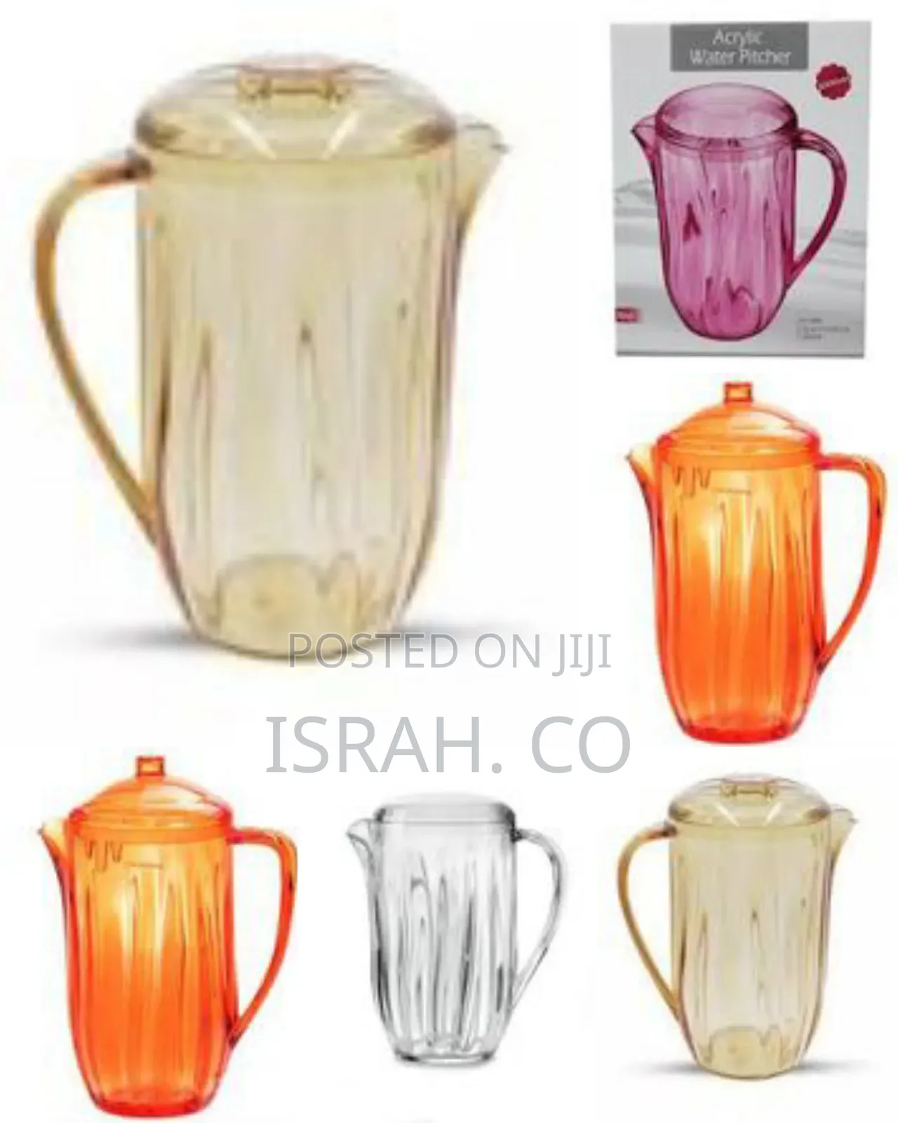 Plastic 2.5 Litre Multi-Purpose Jug With Coloured Lid for Water