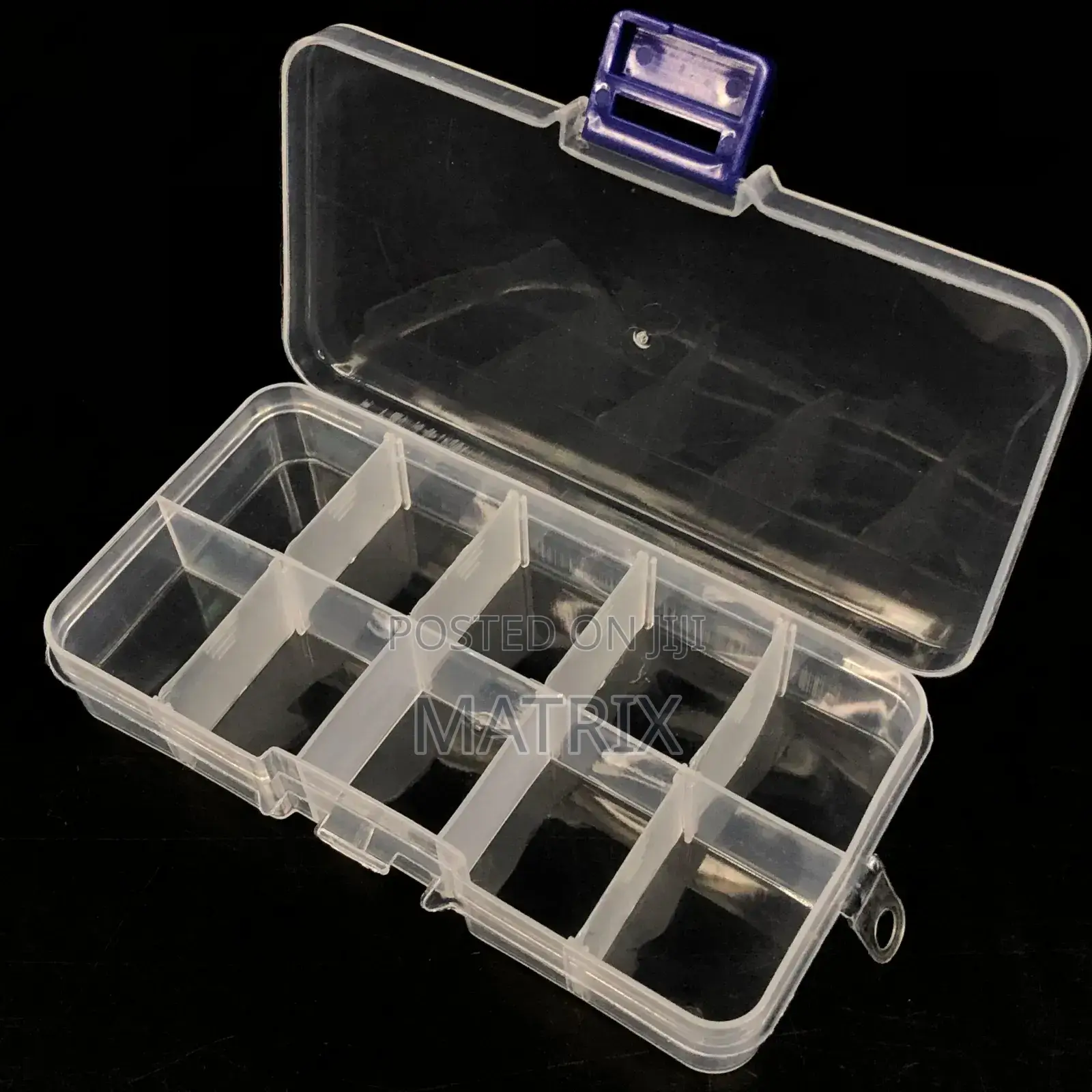 1 To 10 Compartment Plastic Storage Box Transparent