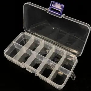 1 To 10 Compartment Plastic Storage Box Transparent