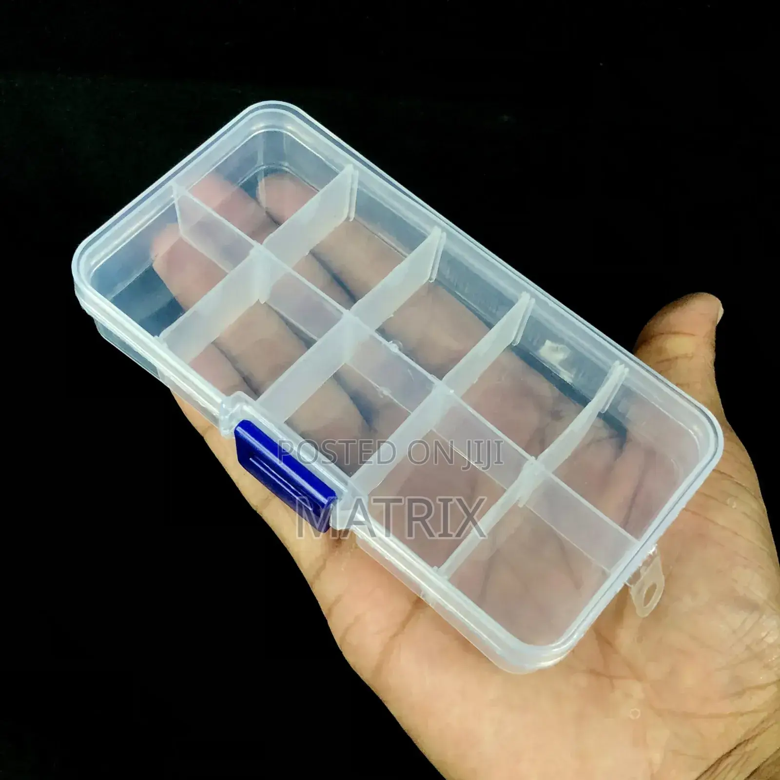 1 To 10 Compartment Plastic Storage Box Transparent