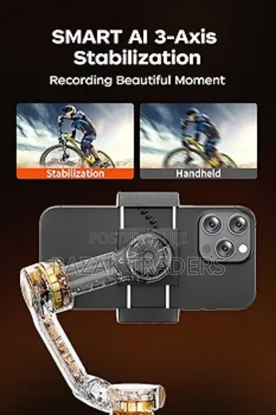 Cm8 Gimbal Stabilizer for iPhone Android, 3-Axis Phone Gimbal