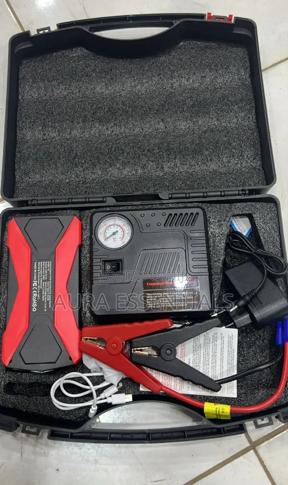 High Power Multi-Function Car Jump Starter Kit