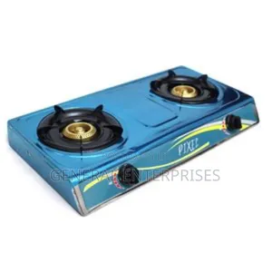 Stainless Steel Double Burner Gas Stove.