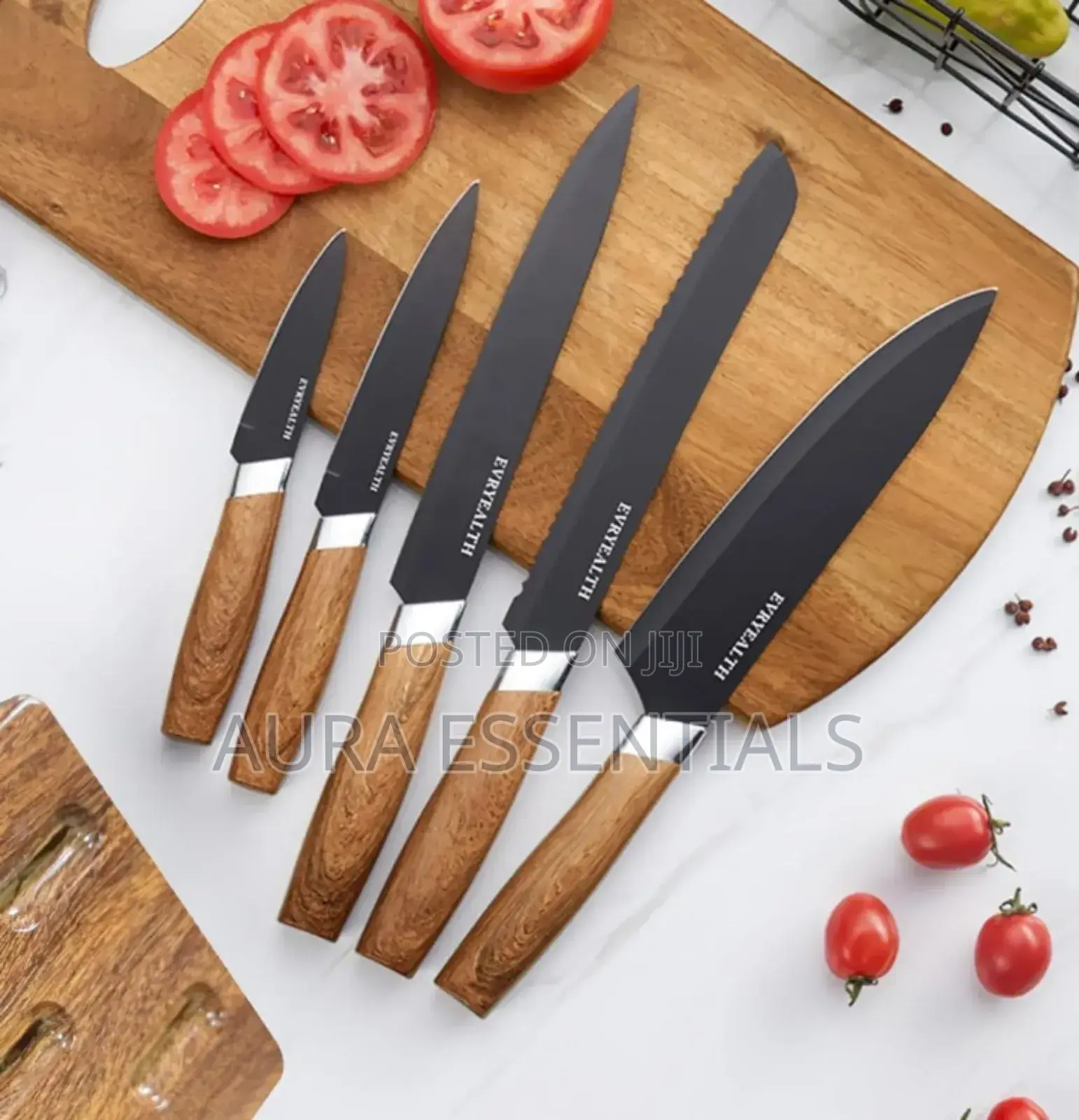 5 Piece Knife Set With Block