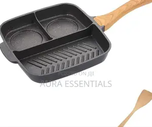 3-in-1 Aluminum Non-Stick Divided Breakfast Frying Pan