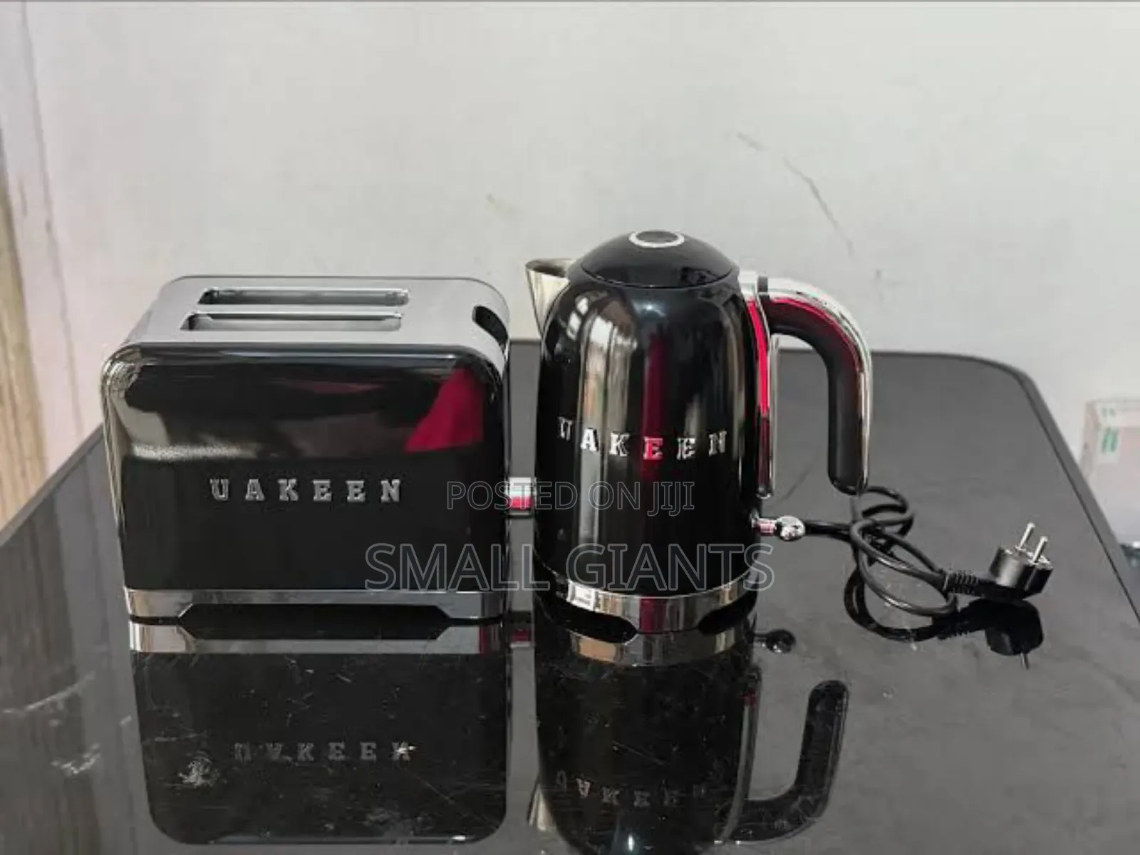 Uakeen Electric Kettle and Matching Toaster Set