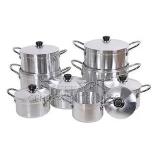 Heavy-Duty Polished Aluminium Cookware Set 7pcs