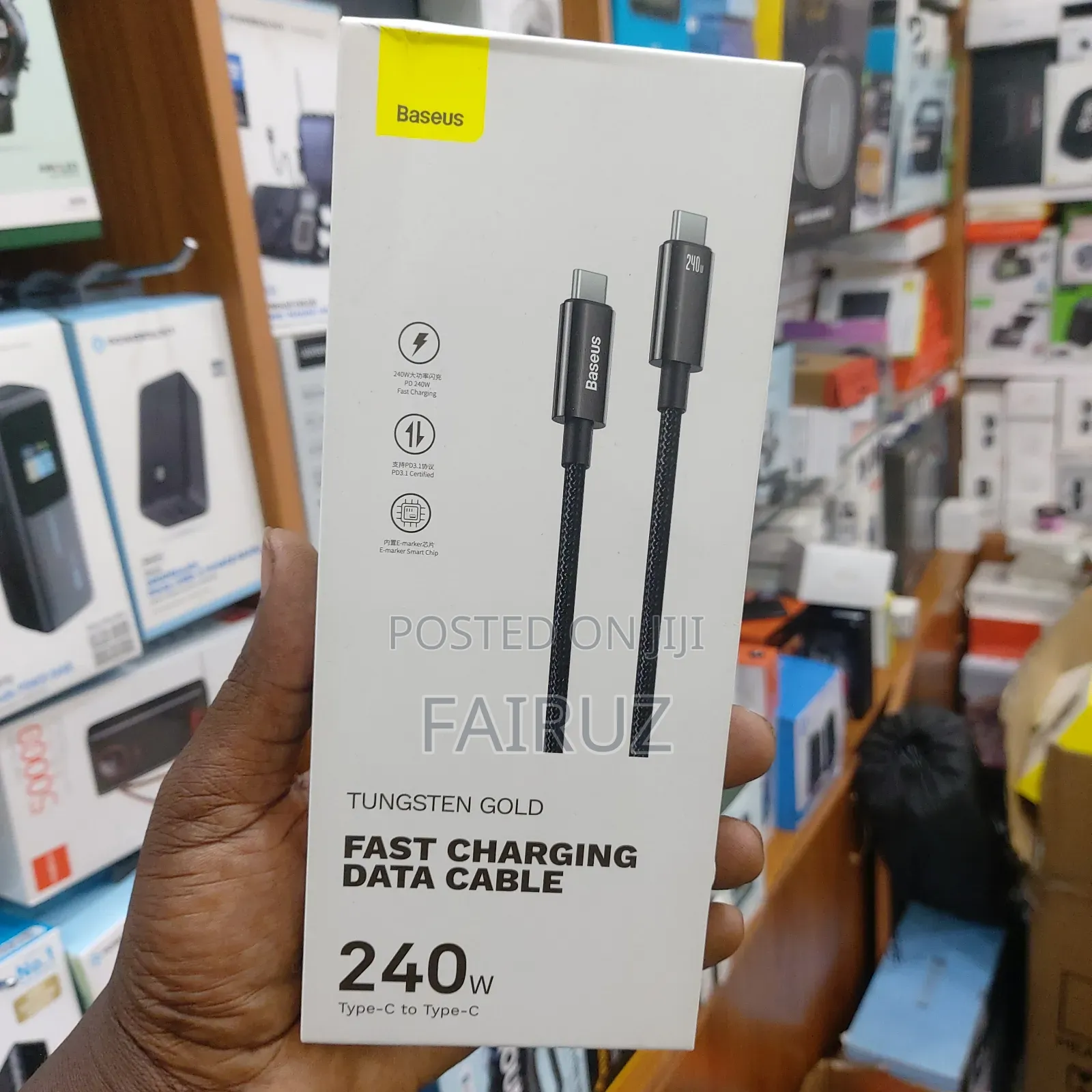 240w Baseus Usb-C to Usb-C Fast Charger Data Cable
