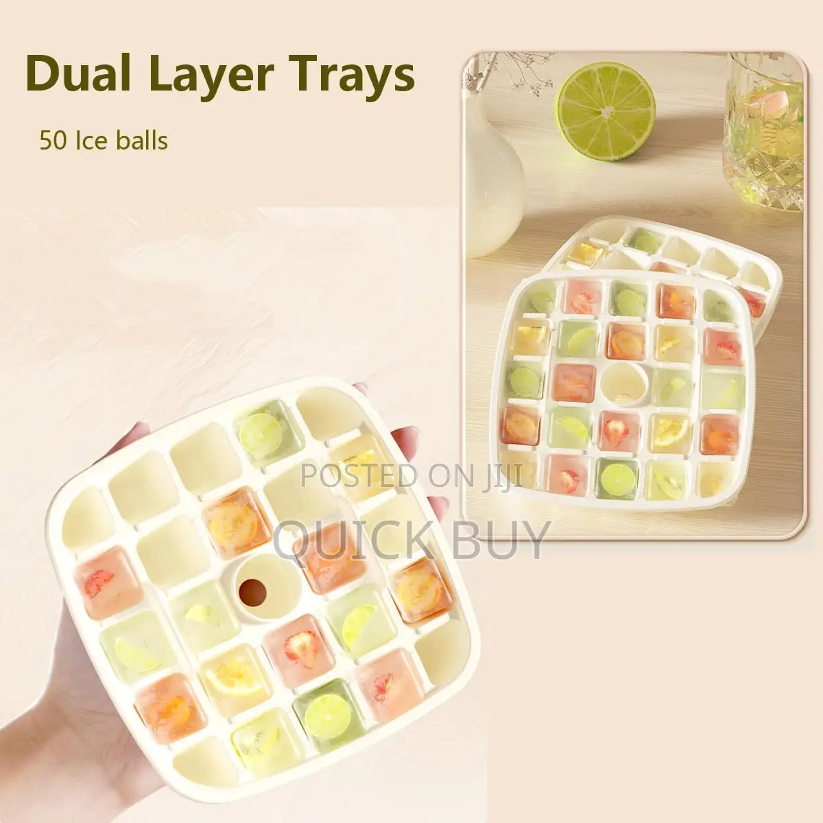 Aswei Portable Ice Cube Maker And Storage Box