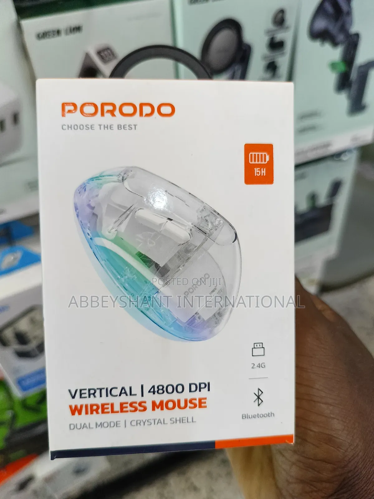 Porodo Vertical 4800 Dpi Wireless Mouse