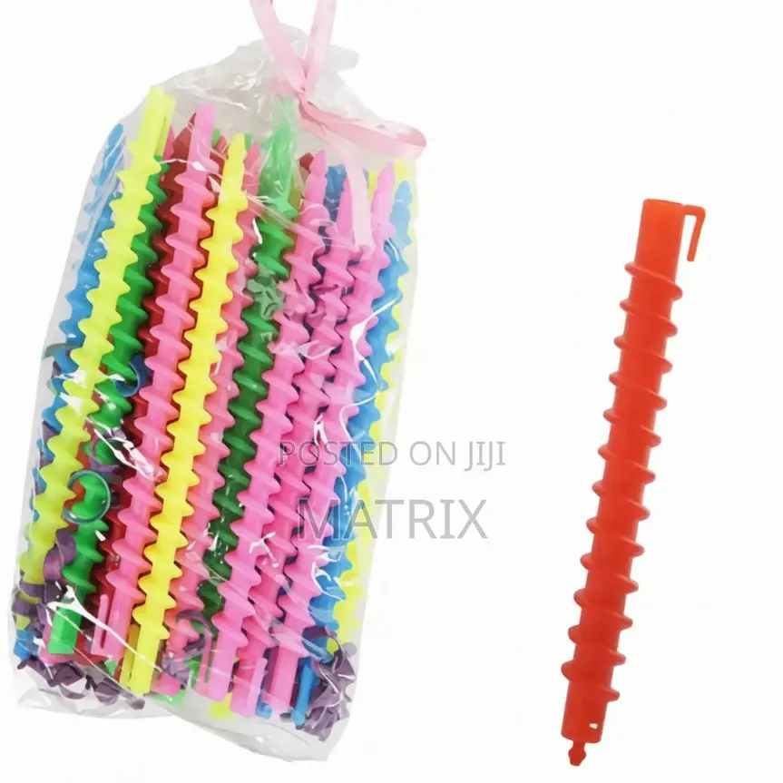 Long Hair Curling Rods Set Plastic Screw Rod Hair Twisting