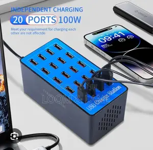 100w 20-Port Usb Smart Charger Station