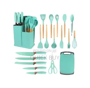 Turquoise 19-Piece N B Kitchen Cooking Utensil Set