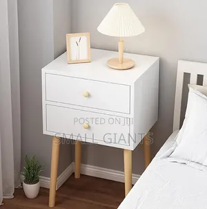Bedroom Nightstand Table With Rubber Wood