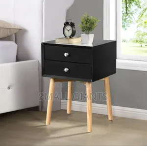 Bedroom Nightstand Table With Rubber Wood