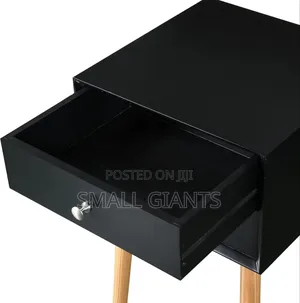 Bedroom Nightstand Table With Rubber Wood