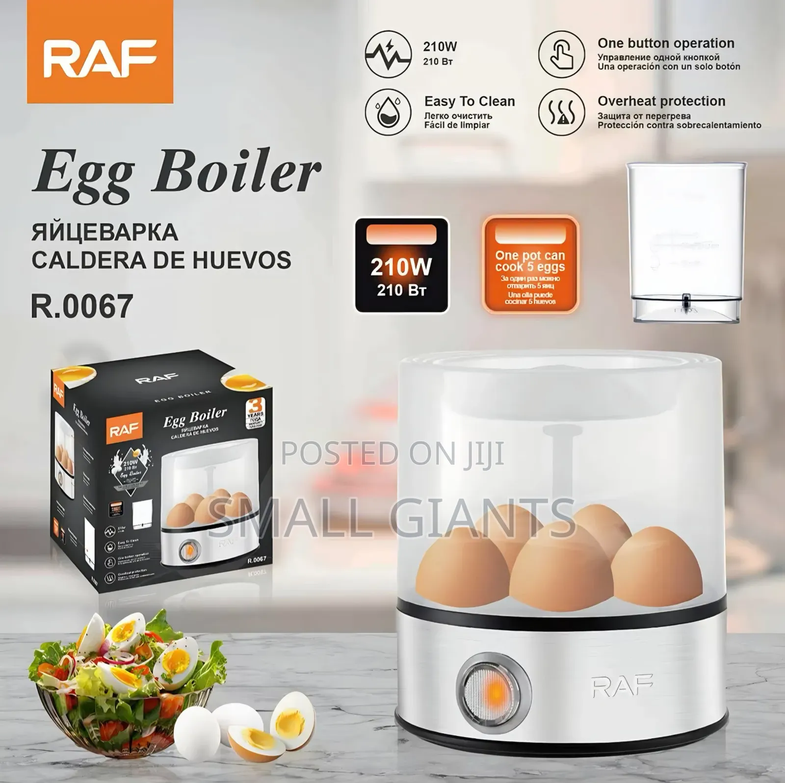 Raf R.0067 Electric Egg Boiler