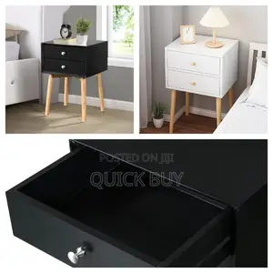 Bedroom Nightstand Table With Rubber Wood